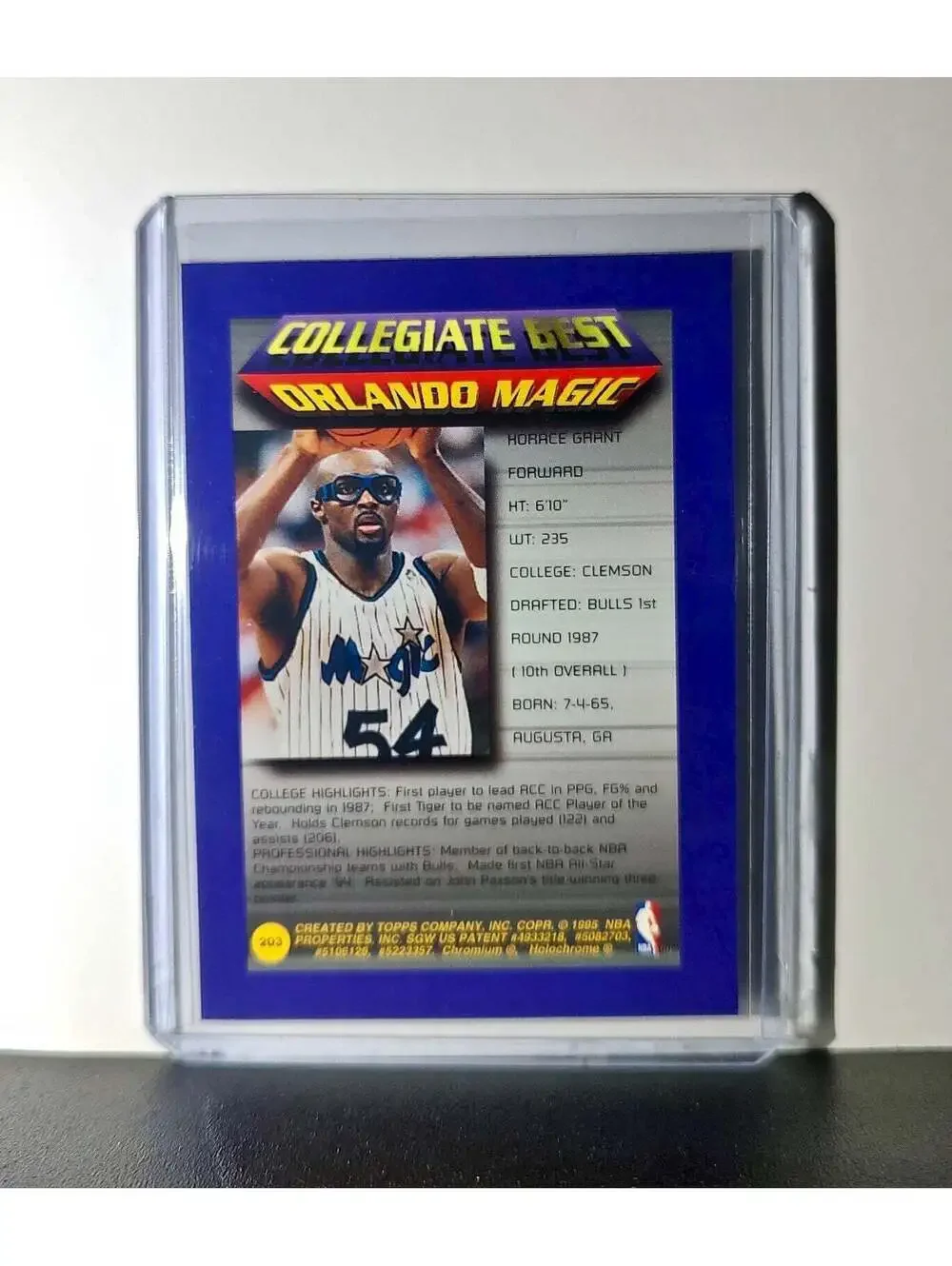 Horace Grant 1994-95 Topps Finest #203 Collegiate Best